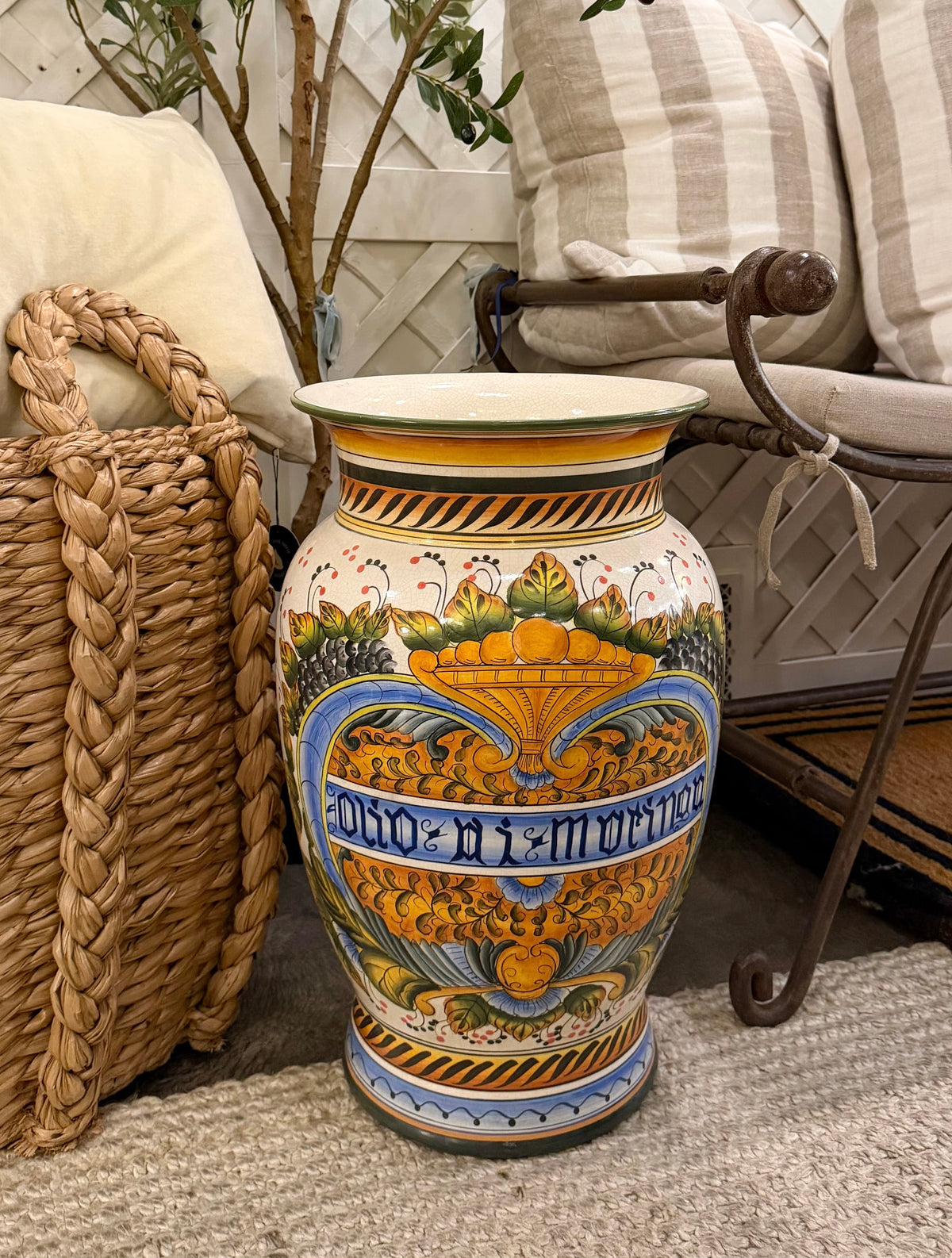 Italian Majolica Vase