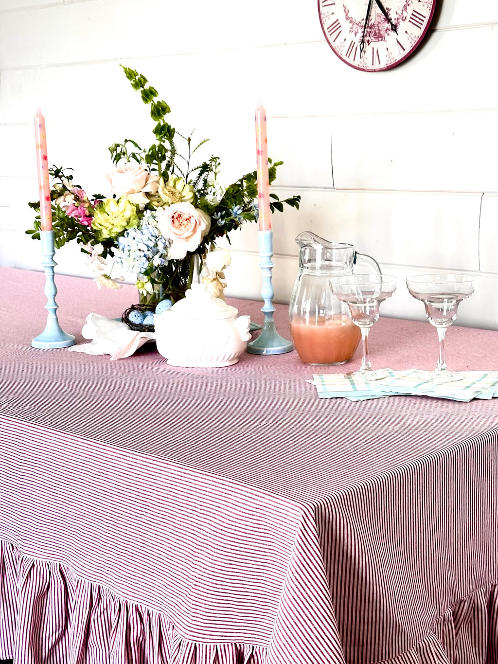 Heritage Ticking Stripe Tablecloth