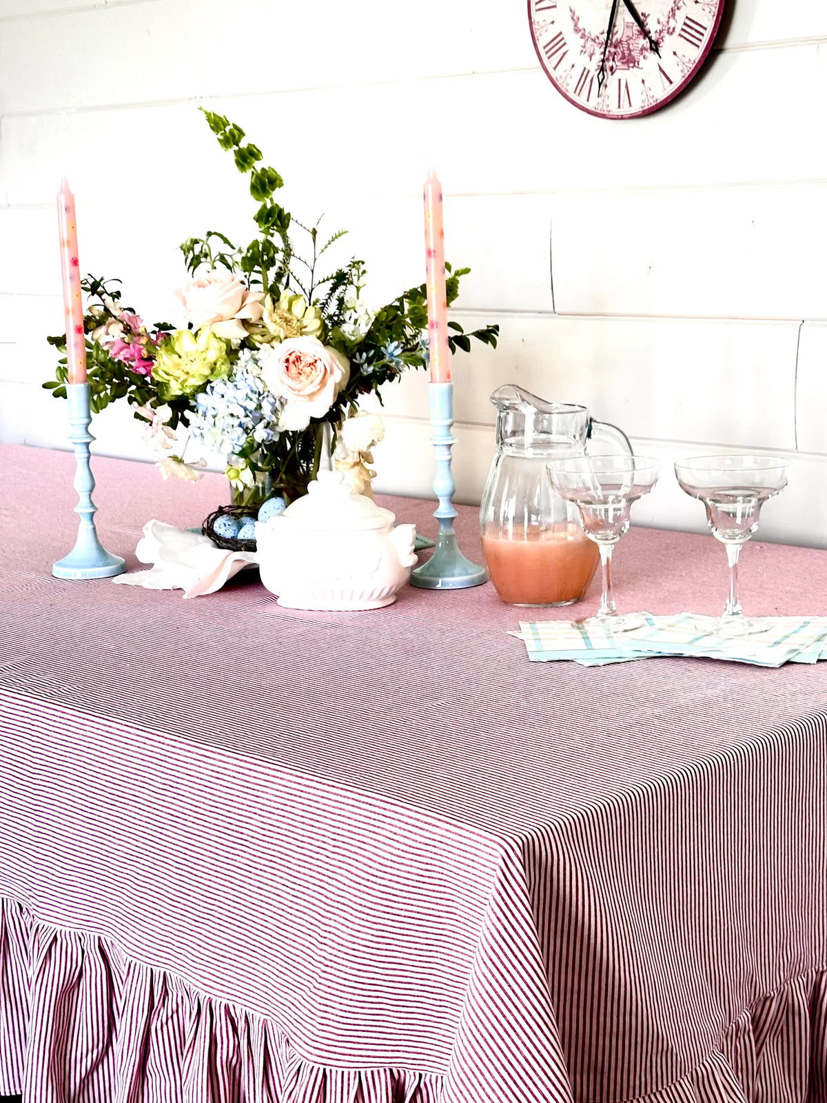 Heritage Ticking Stripe Tablecloth