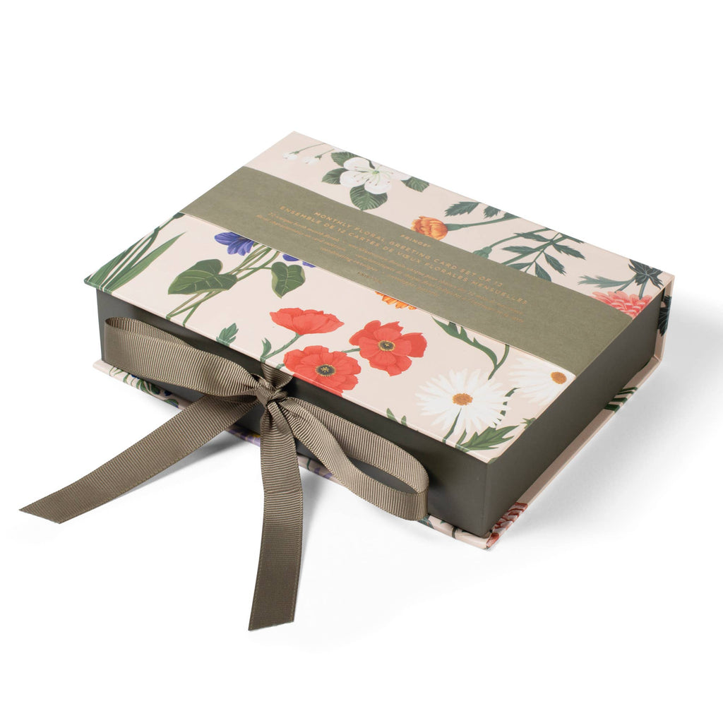Floral Monthly Boxed Cards- Set of 12