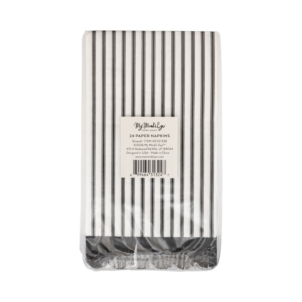 Toile Striped Dinner Napkins