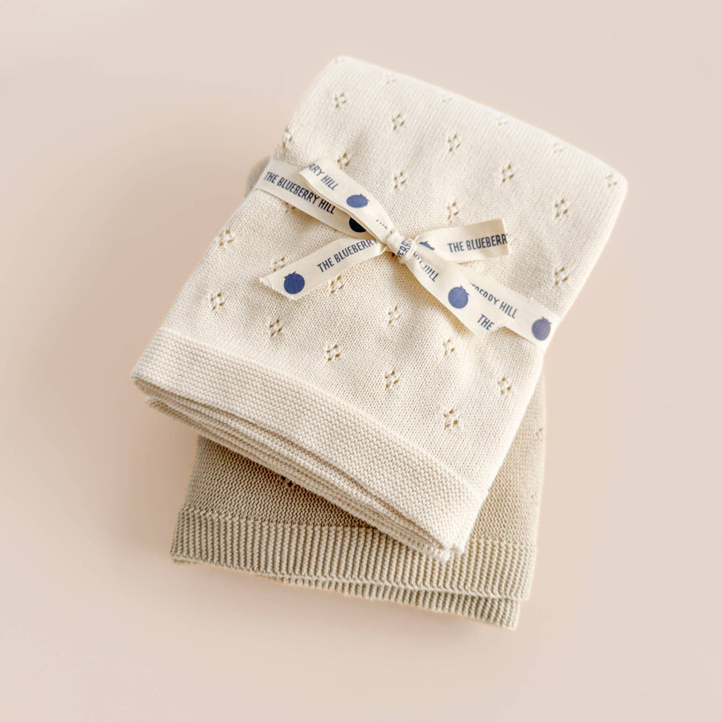 Cream Bunny Lovey Blanket Set