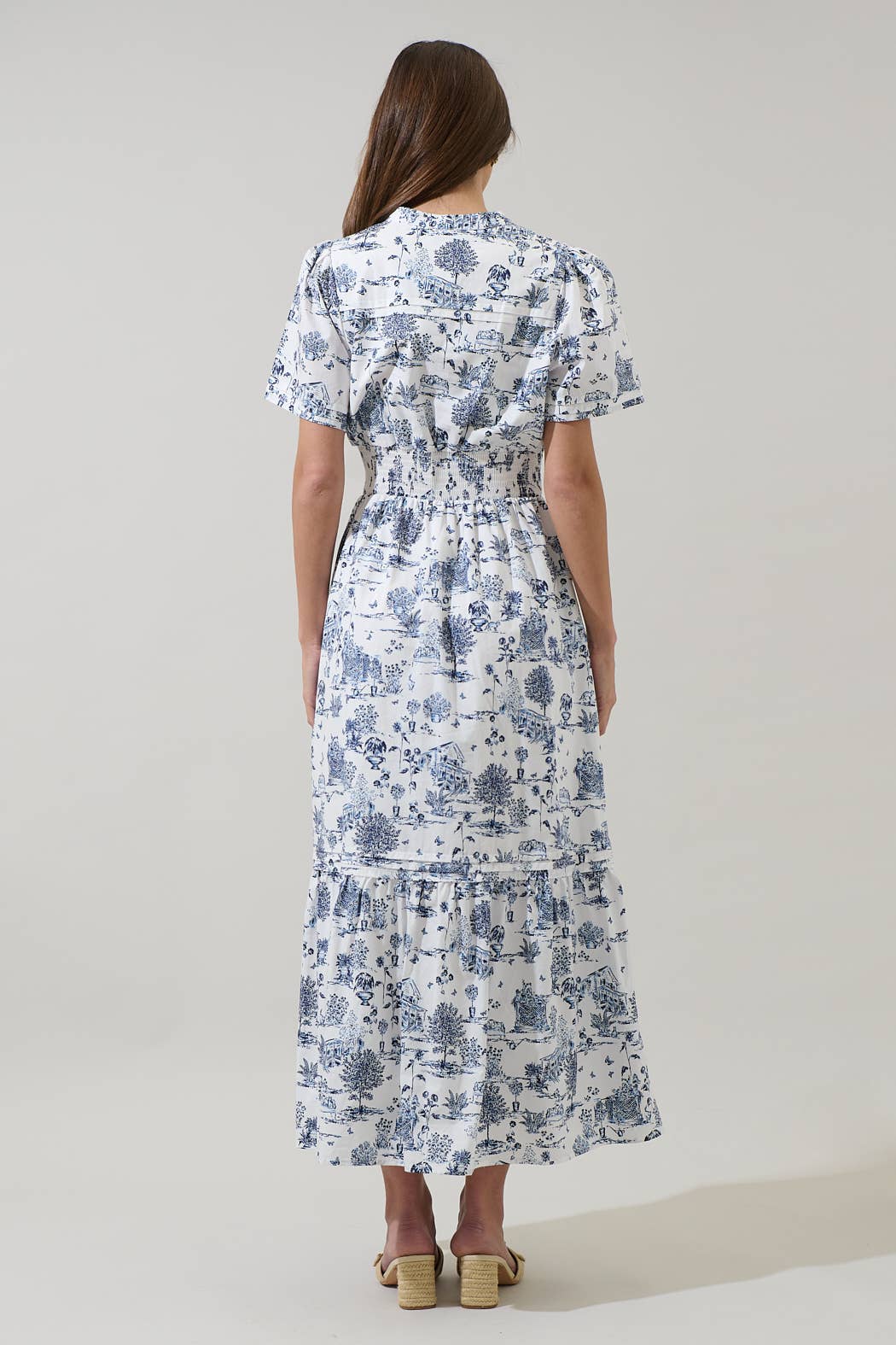 Renzo Toile Poplin Maxi Dress