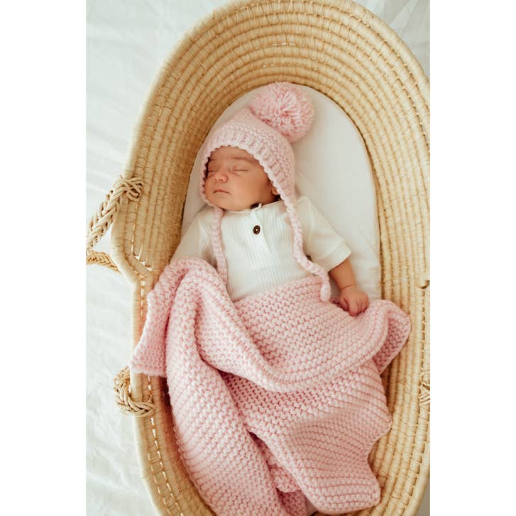 Garter Stitch Knit Baby Blanket