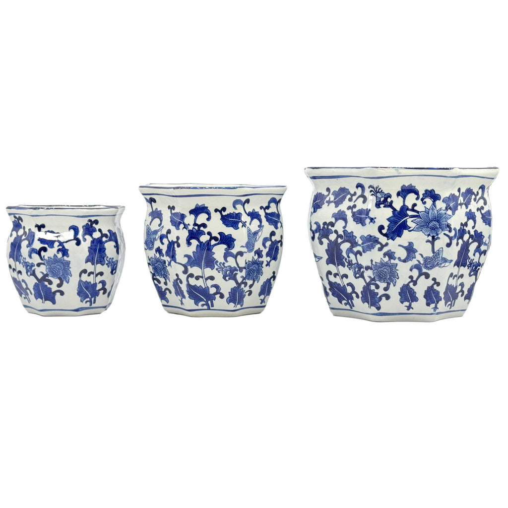 Chinoiserie Planter Pots- Asst Sizes