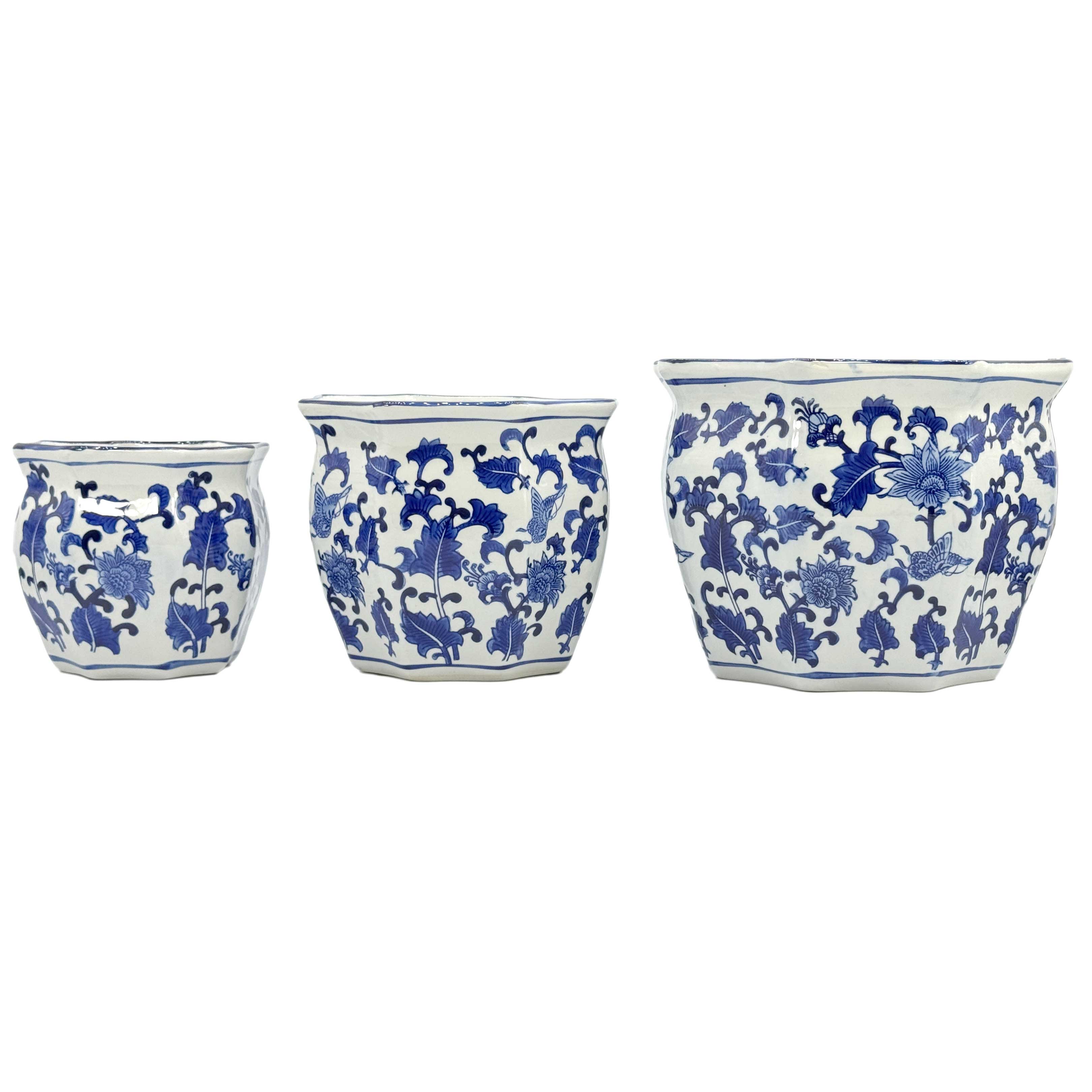 Chinoiserie Planter Pots- Asst Sizes