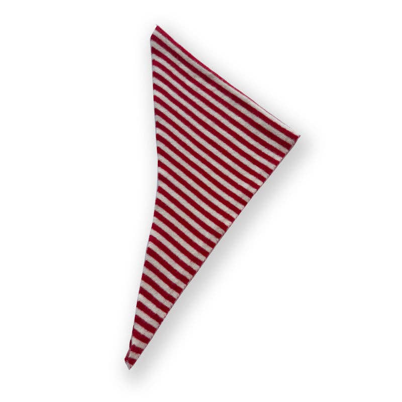 Striped Wool Triangle Scarf