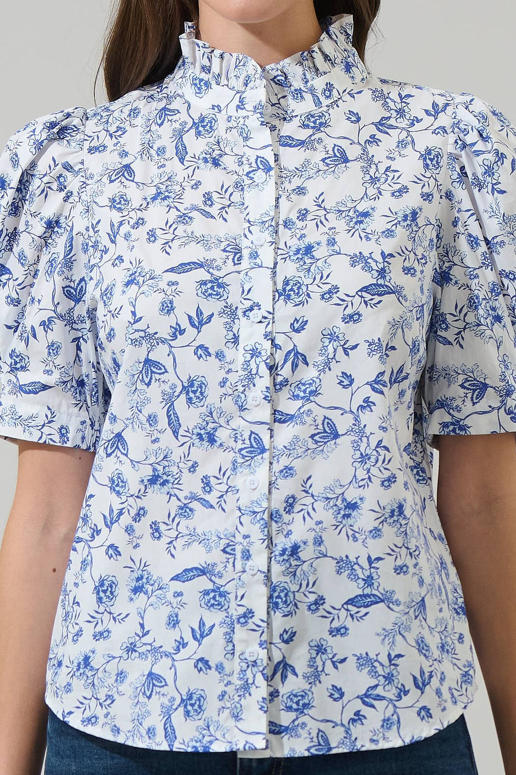 Kearny Floral Finley Ruffle Top