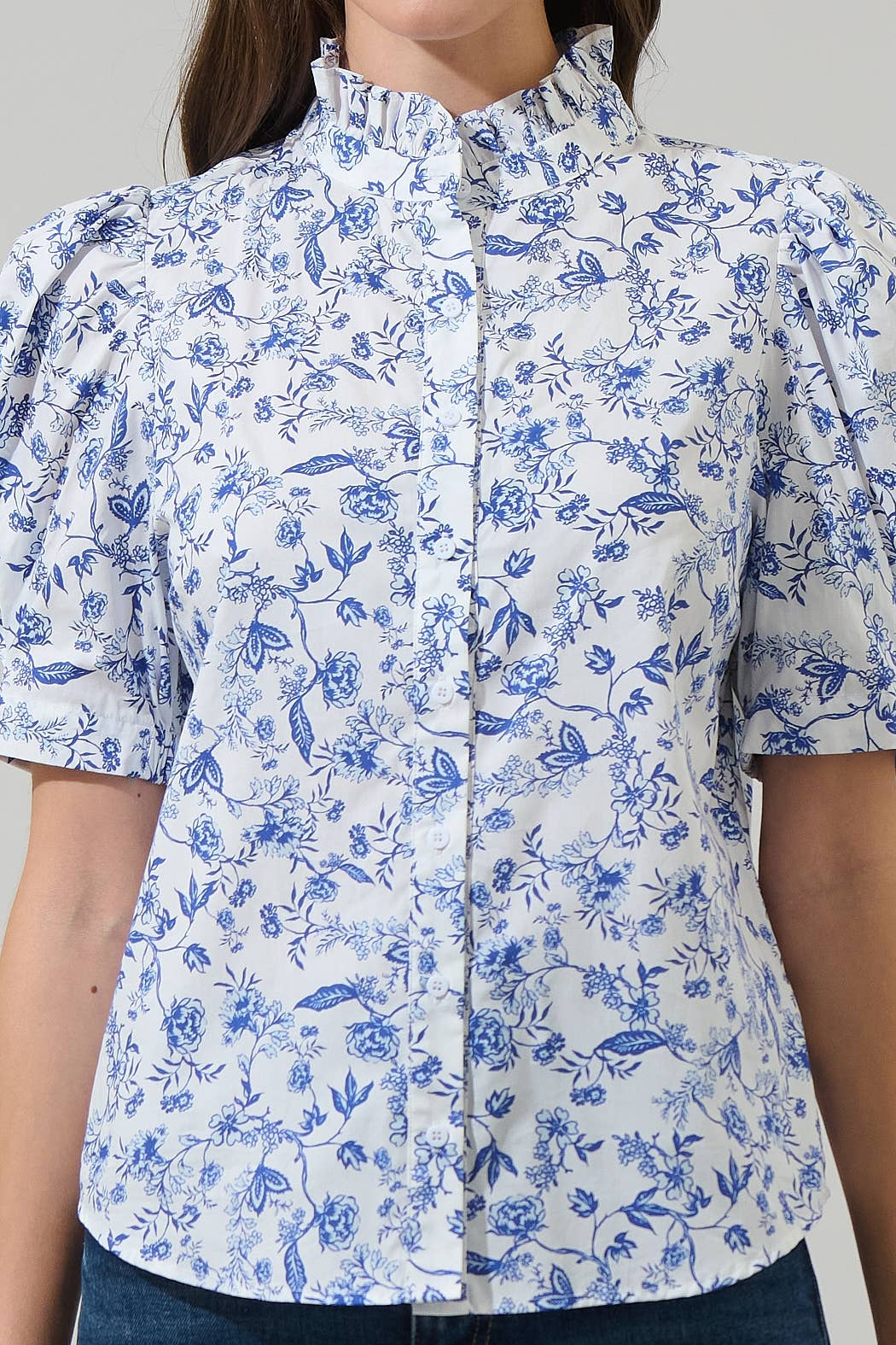 Kearny Floral Finley Ruffle Top