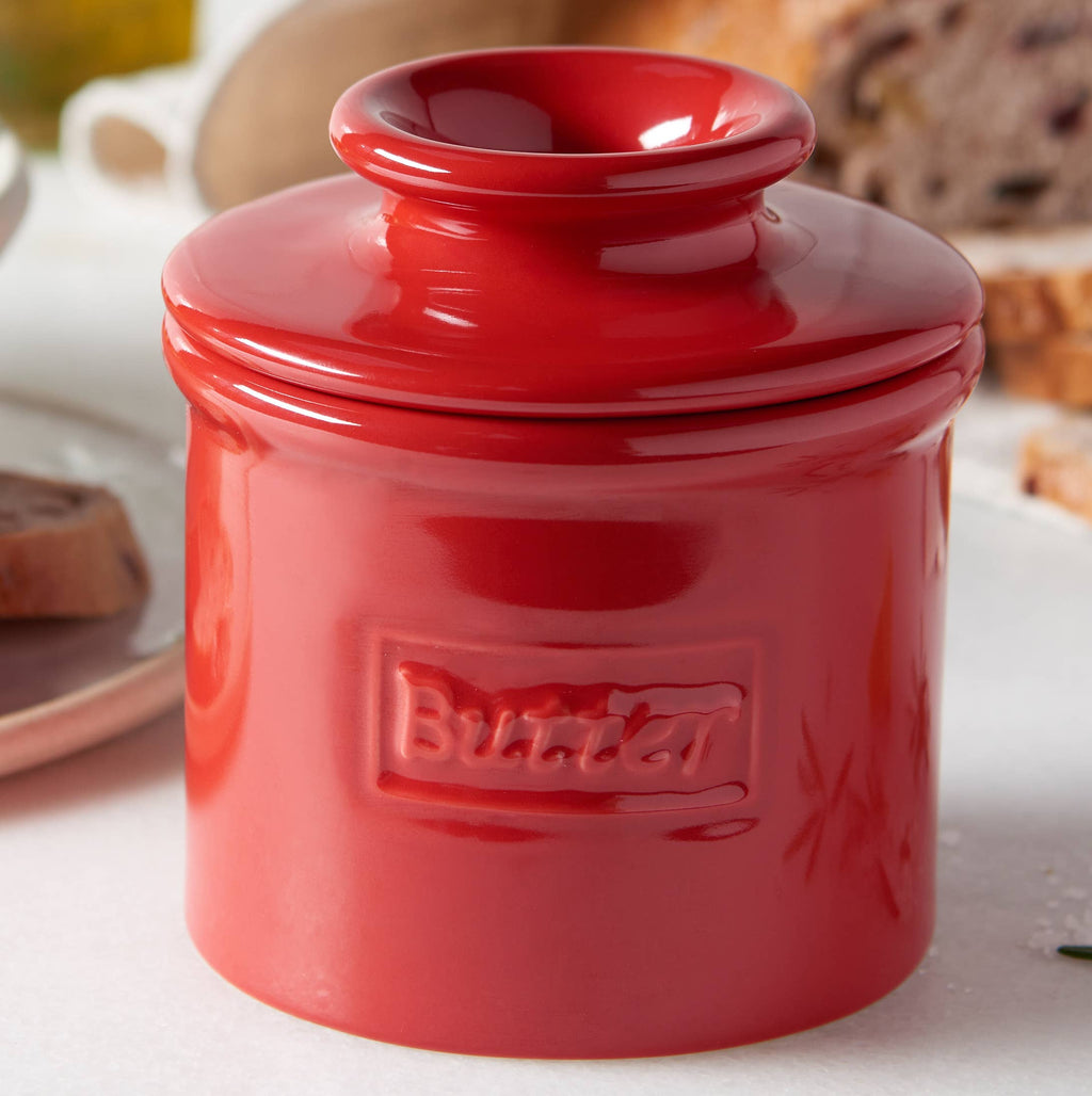 The Original Butter Bell® Crock - Cafe Maraschino Red