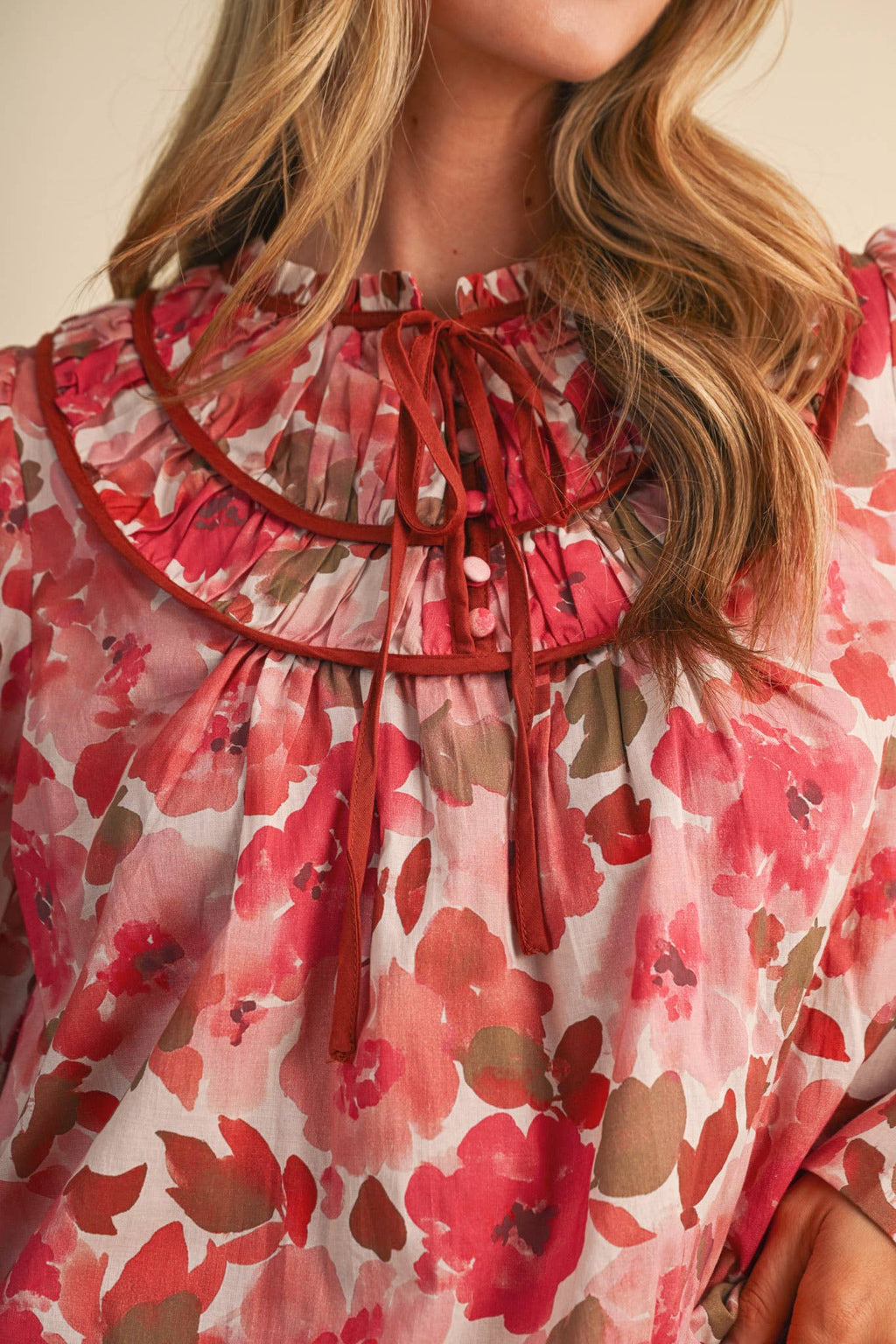 Floral Bubble Hem Top