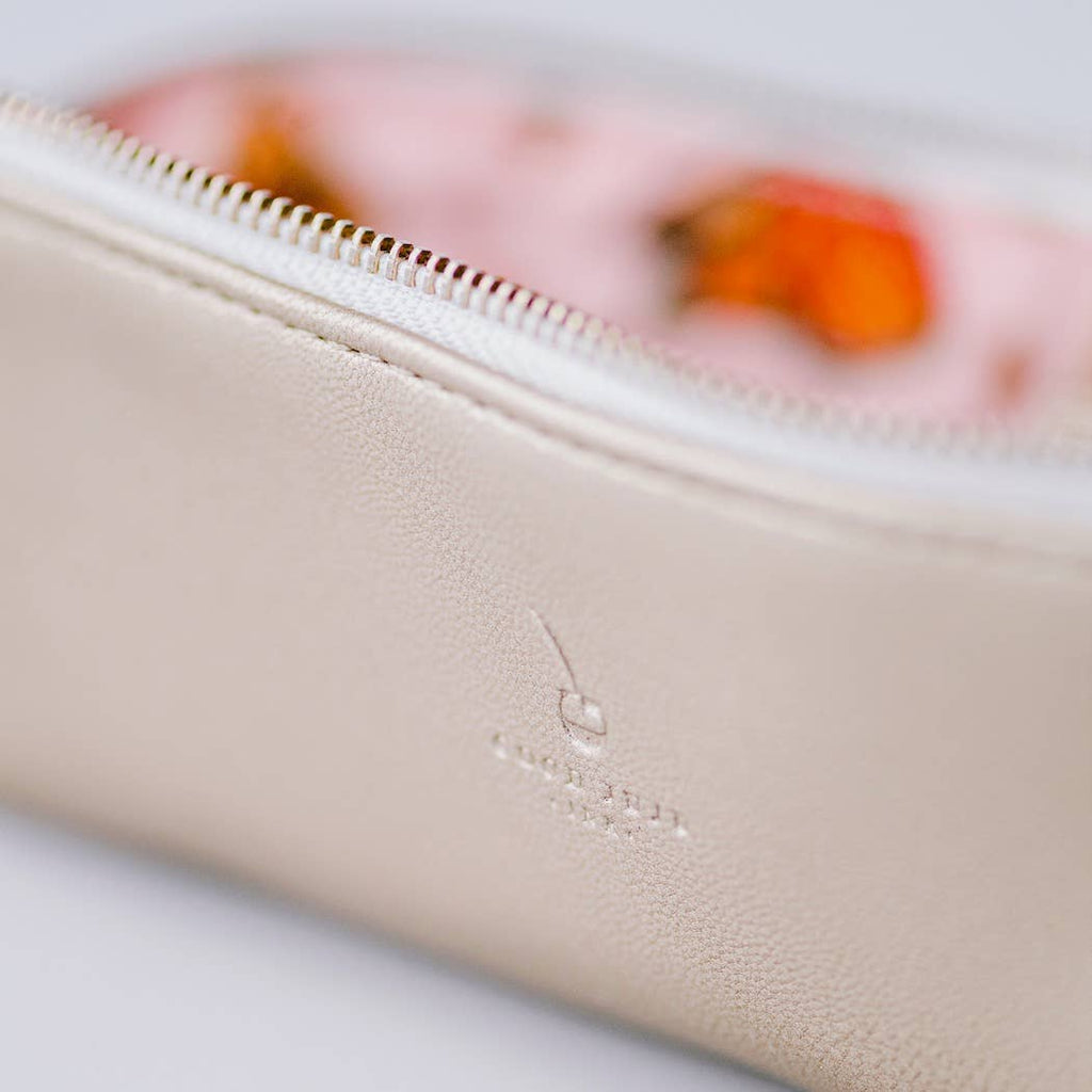 Metallic Bronze Luxe Slim Pencil Pouch