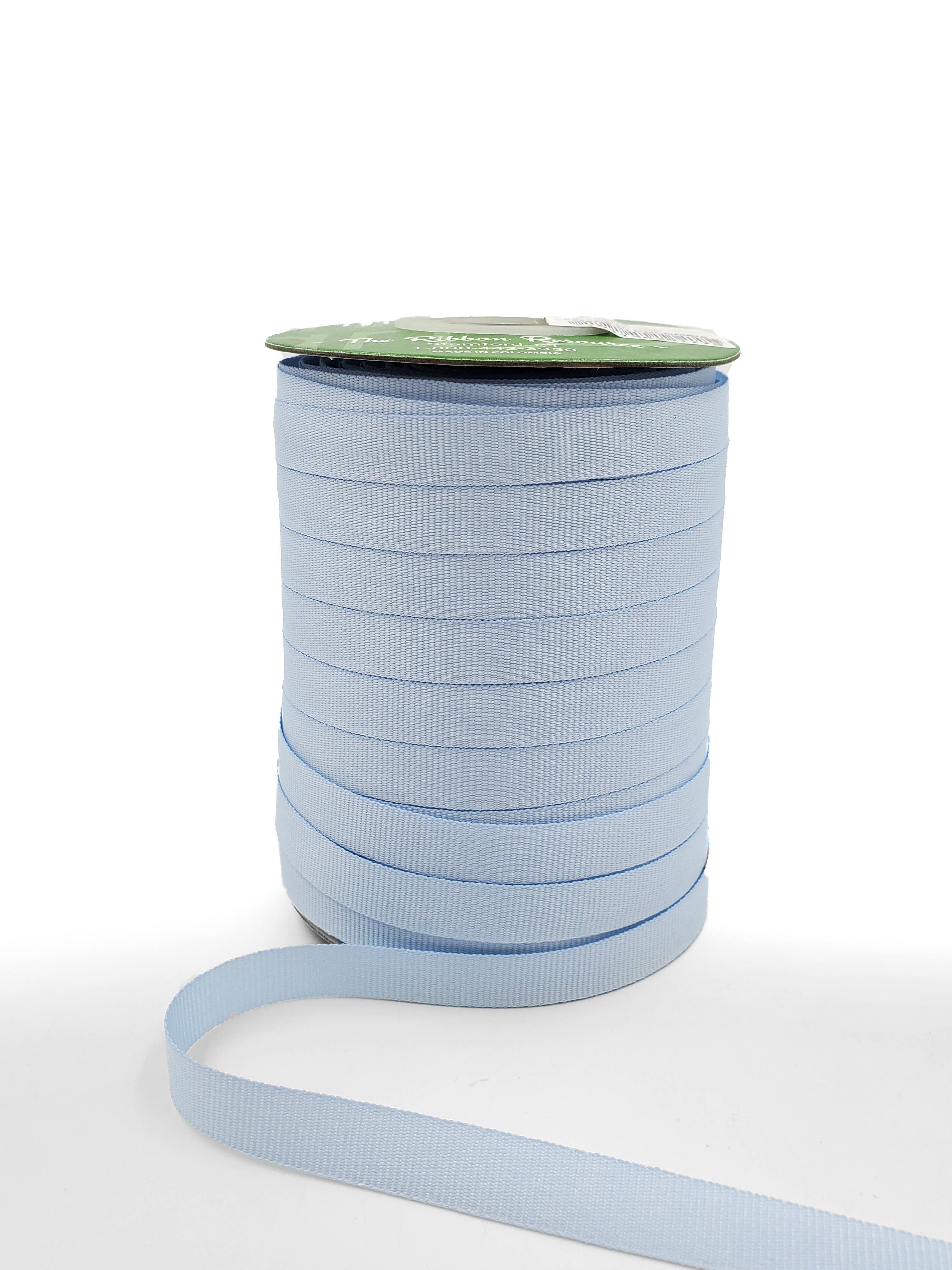 Light Blue Woven Grosgrain Ribbon
