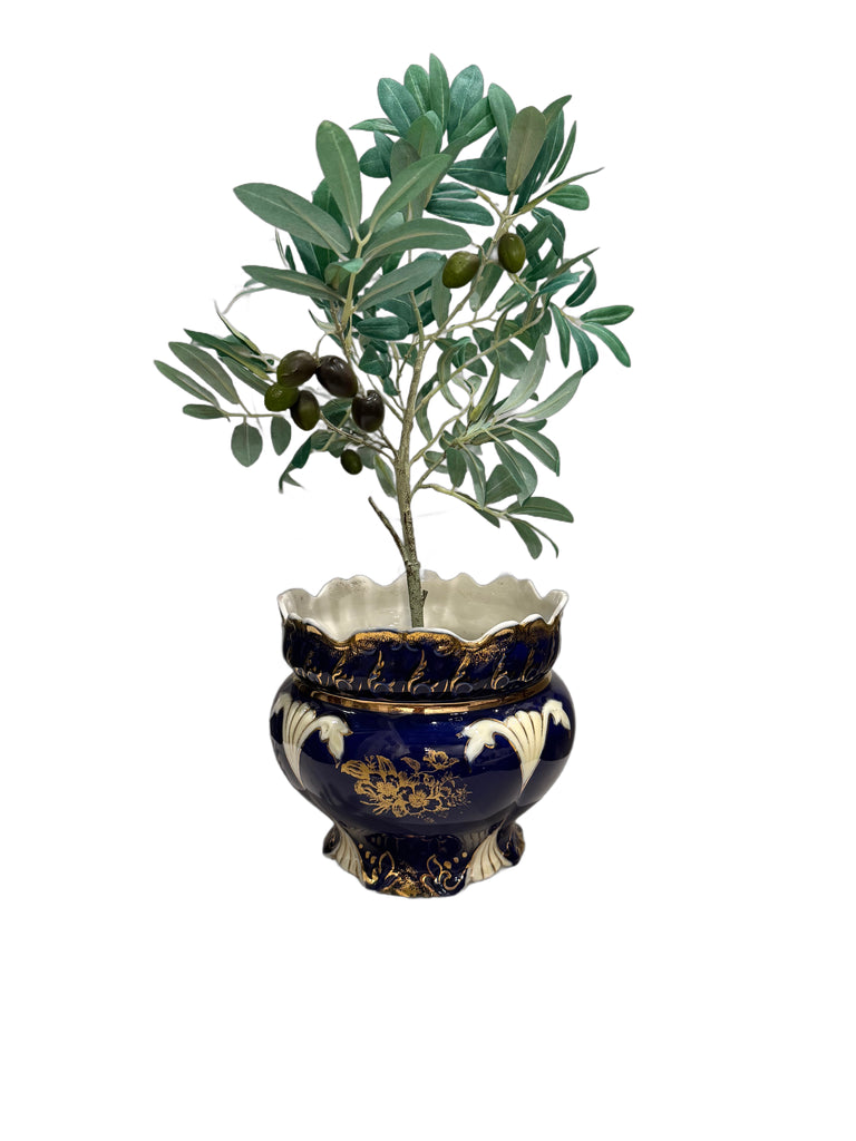 Cobalt Blue & Gold Porcelain Jardinière