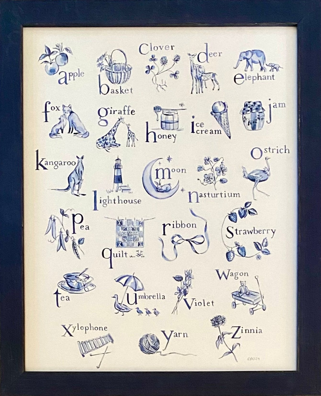 Blue & White Alphabet