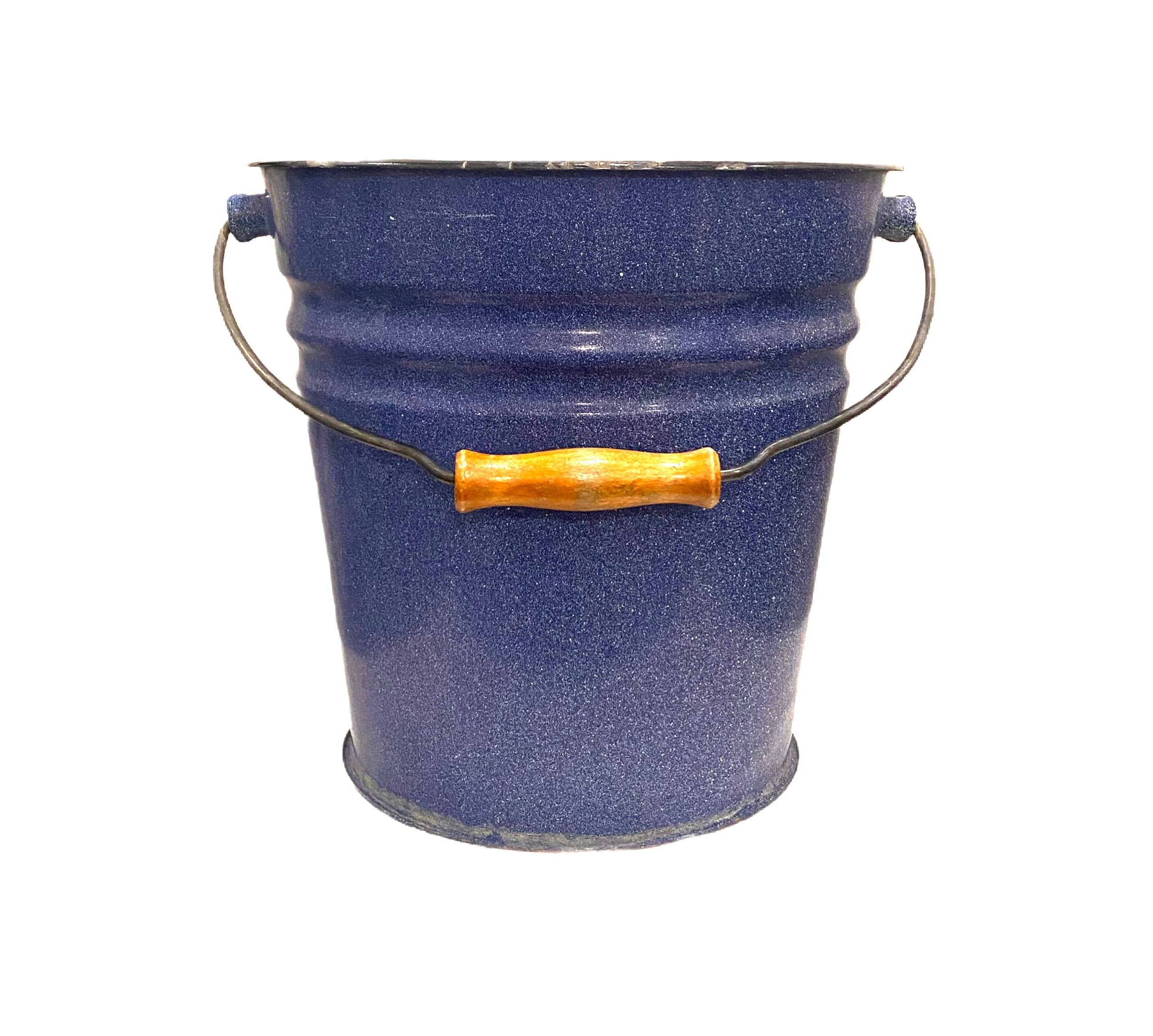 Blue Speckled Enamel Bucket