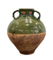 19th Century French Green Glazed Terracotta Olive Jar