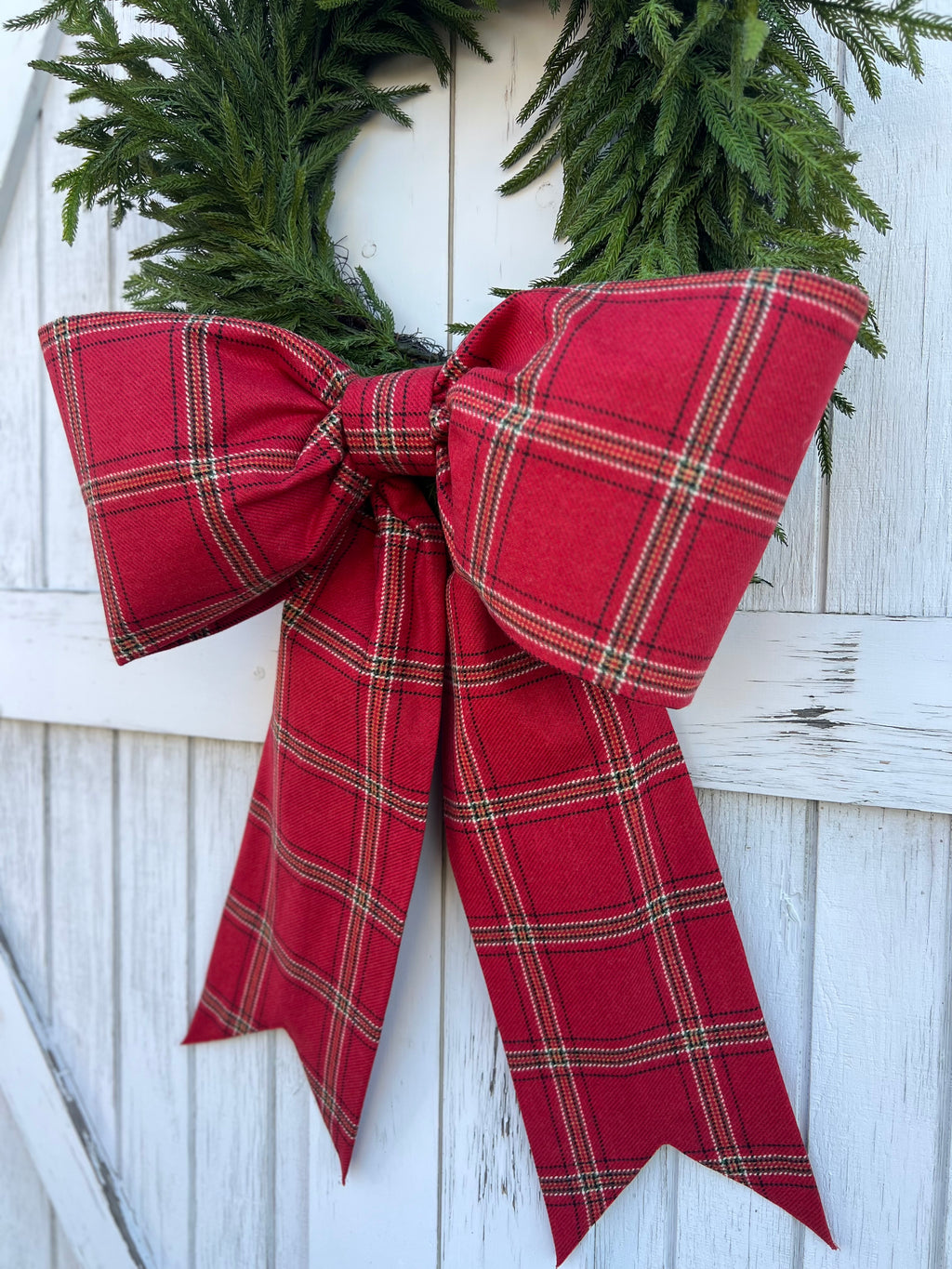 Red Tartan Bow