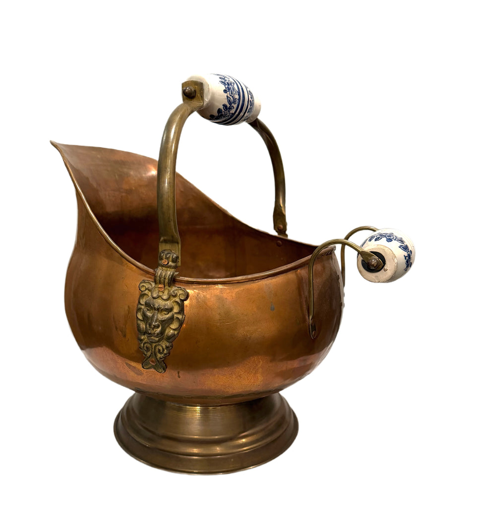 Copper & Brass Scuttle Bucket