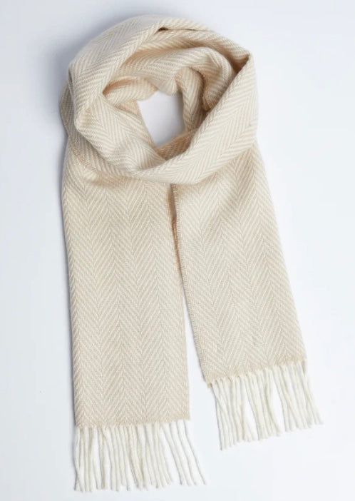 Herringbone Cashmere Blend Scarf, assorted colors