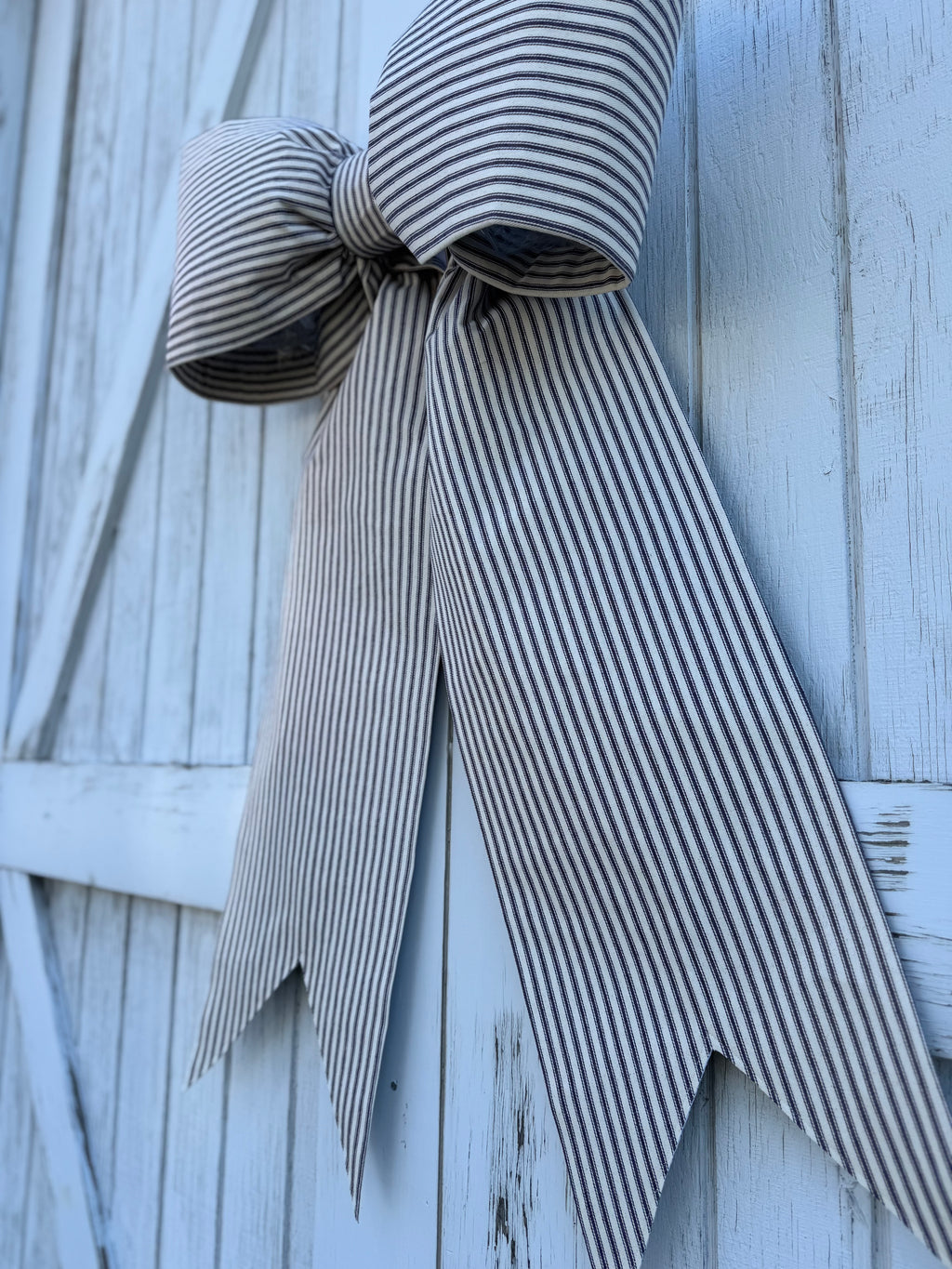 Navy Blue & Beige Ticking