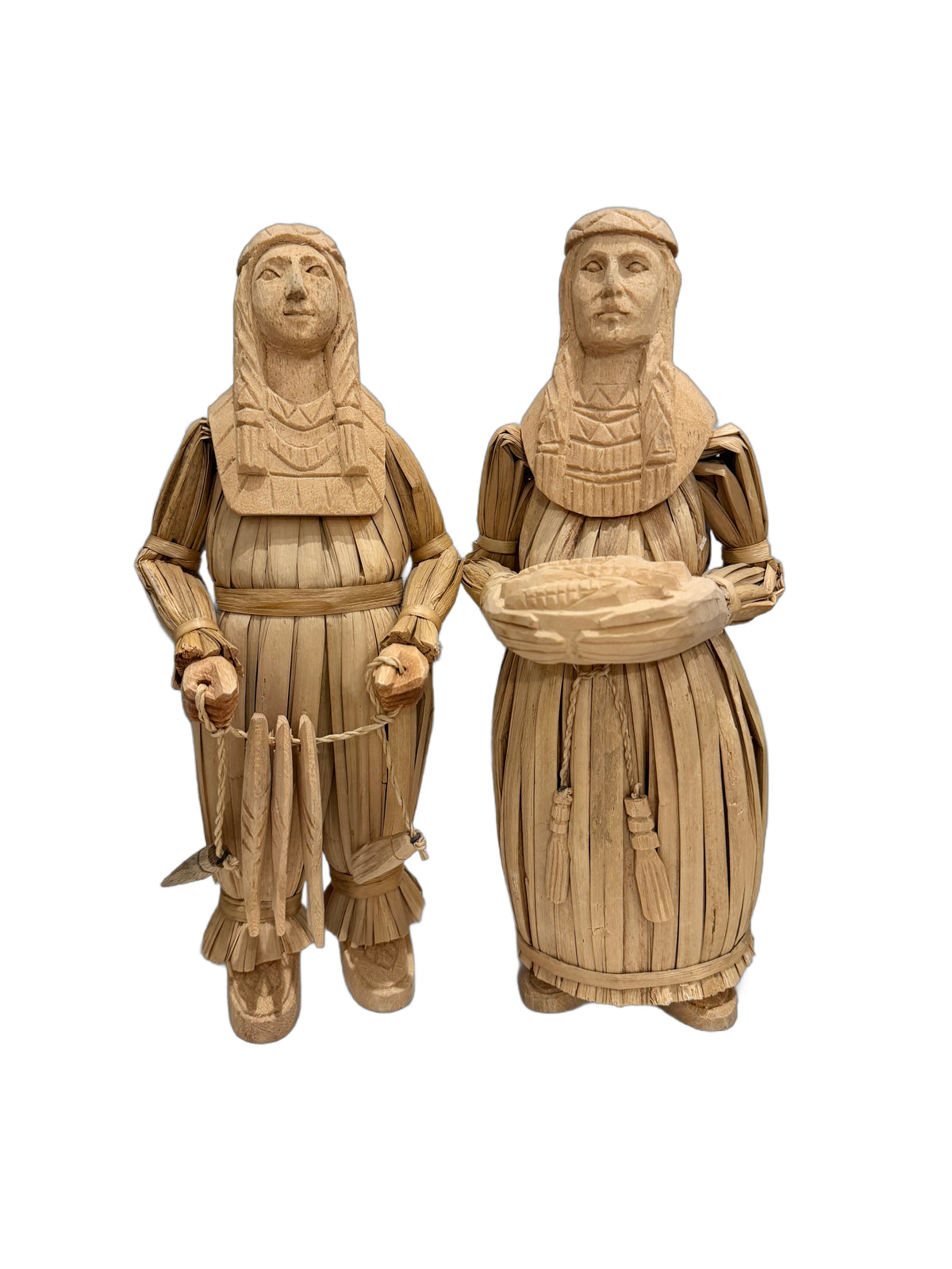 Native American Corn Husk Couple Figurines