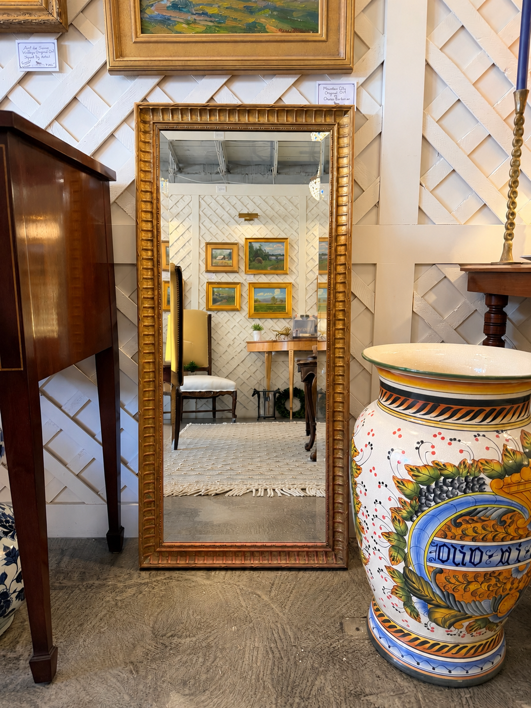 Vintage French Style Giltwood Mirror