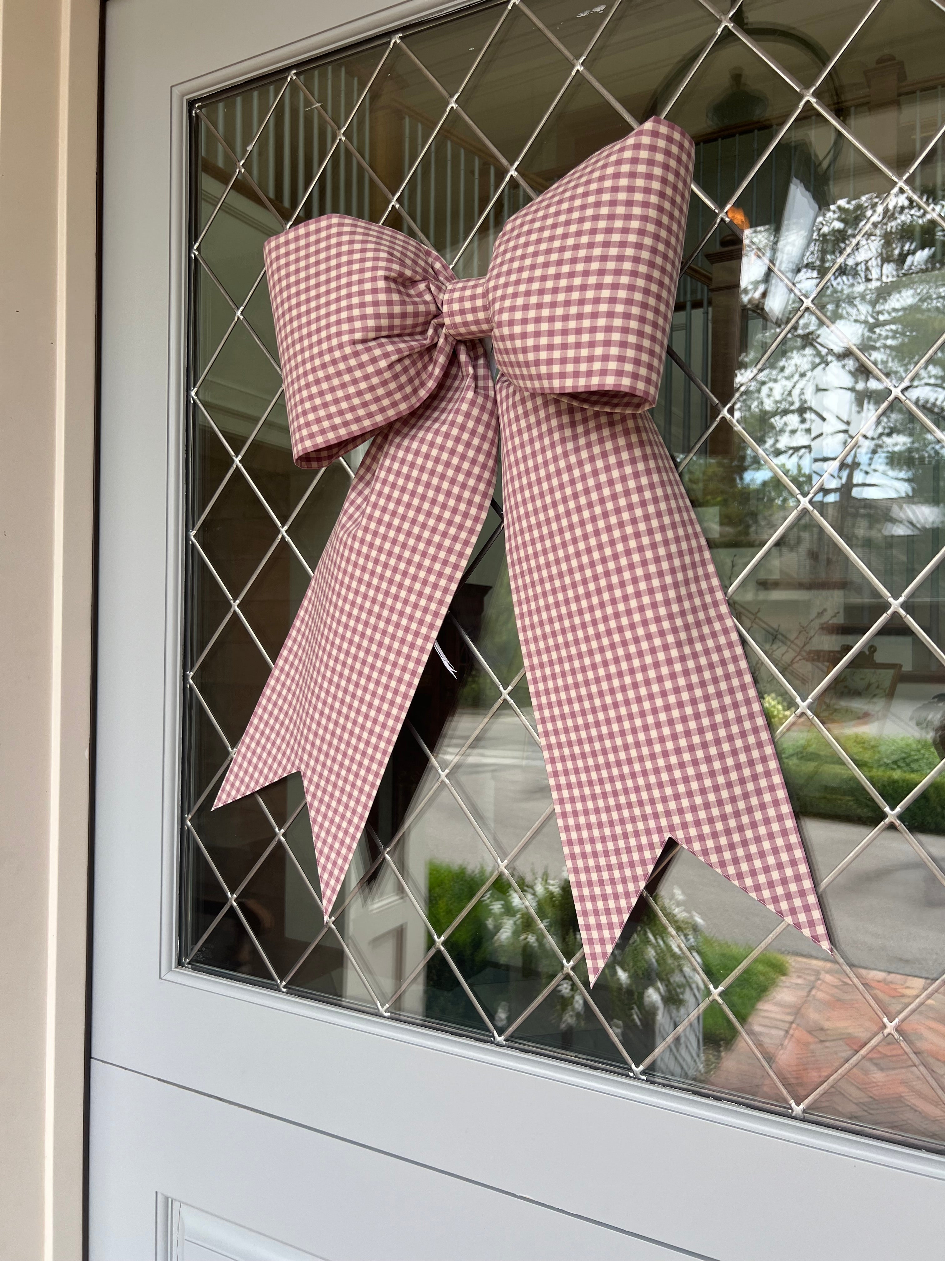 Lavendar Gingham Check Bow