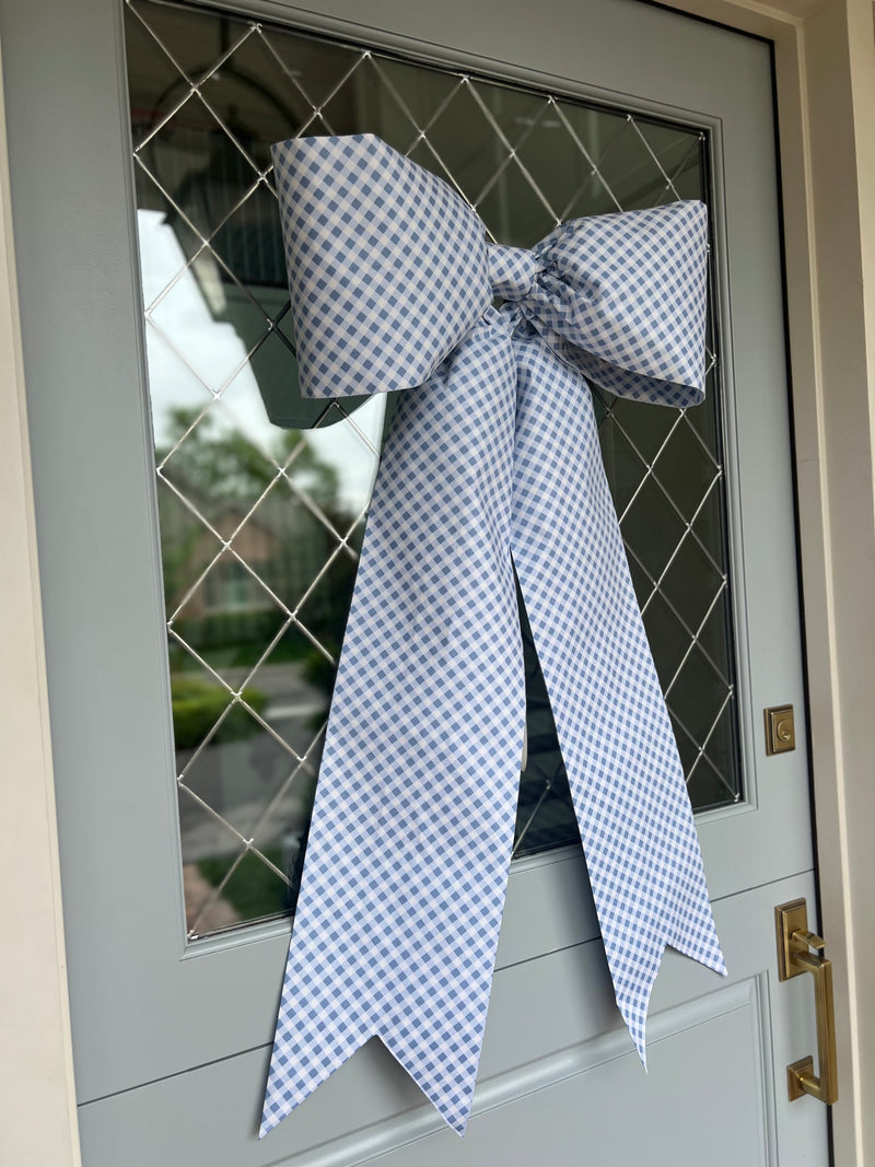 Light Blue Gingham Bows