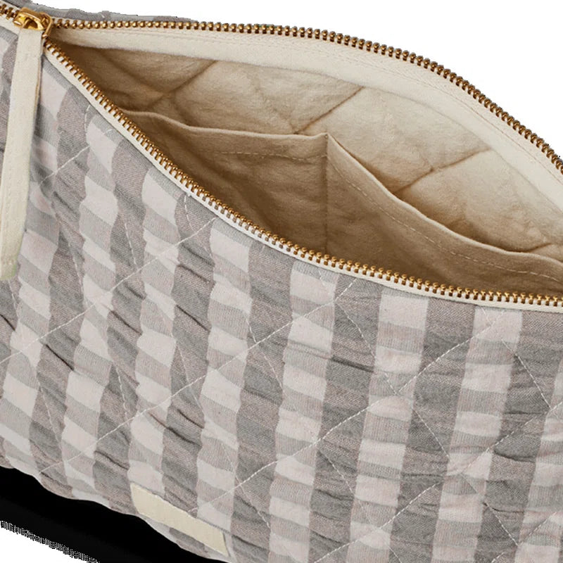 Nola Gingham Makeup Bag
