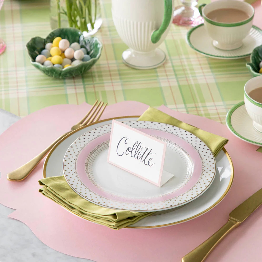 Pink Frame Place Card