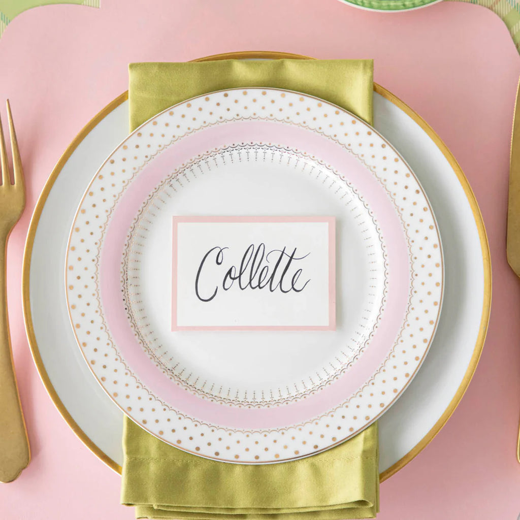 Pink Frame Place Card