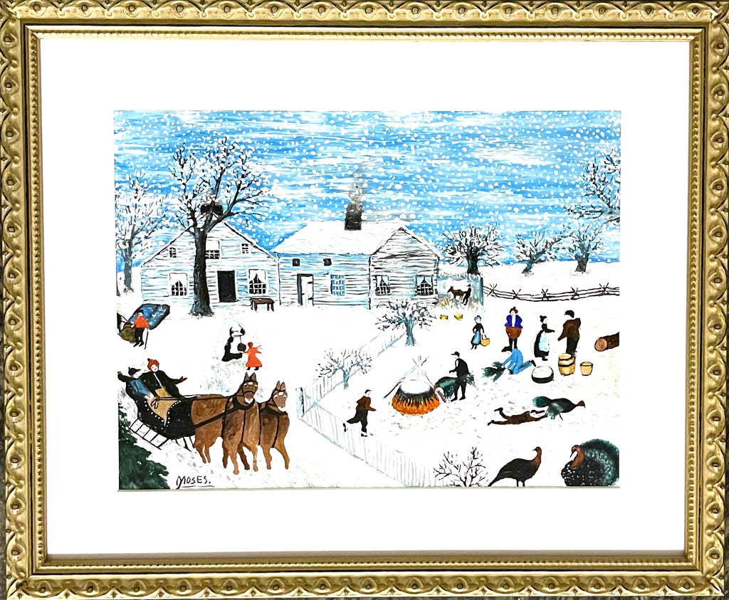 Winter Scene Folk Art