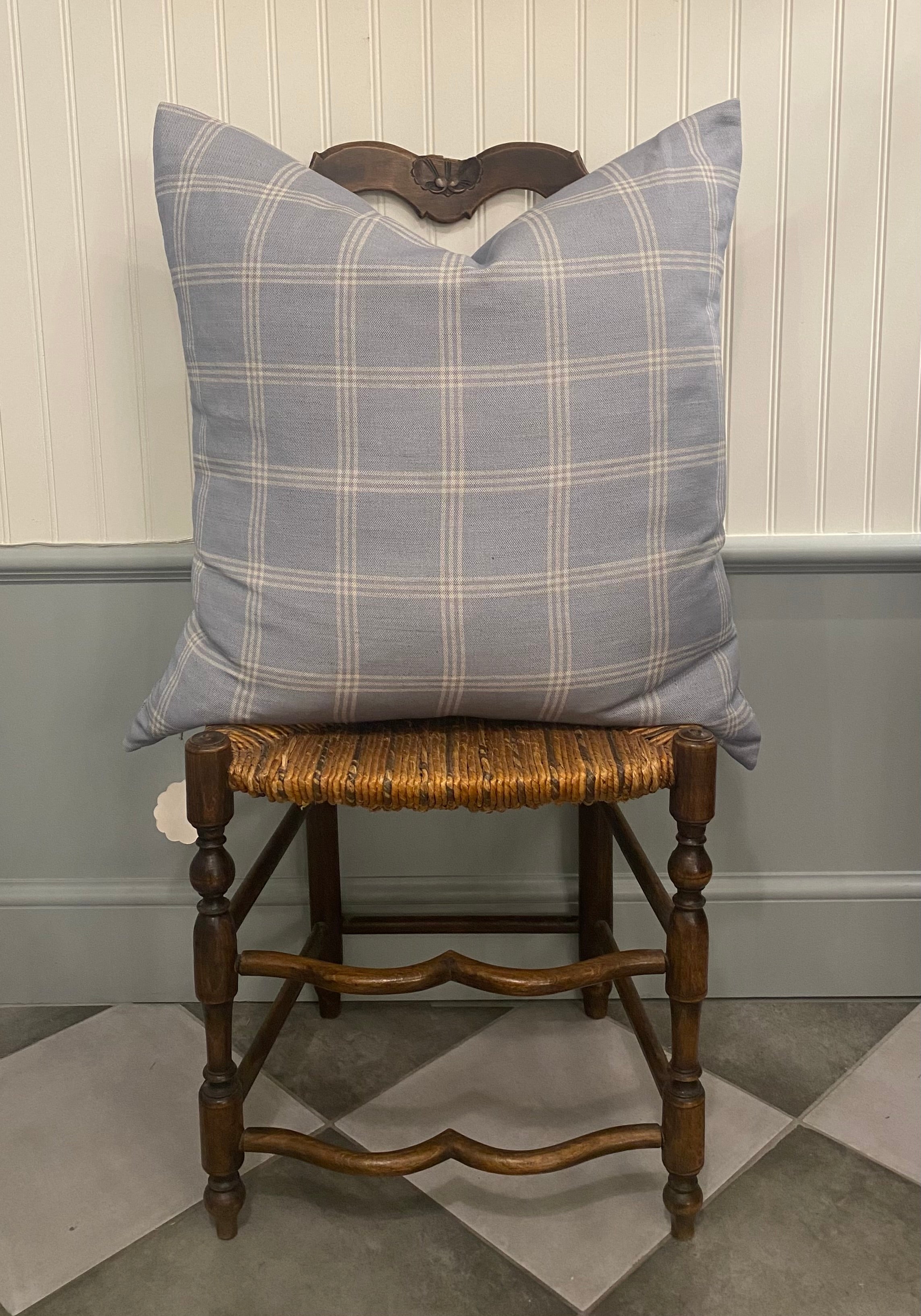 Plaid Wedgwood Pillow
