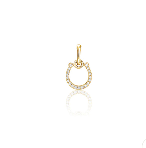 Diamond Horseshoe Pendant Charm