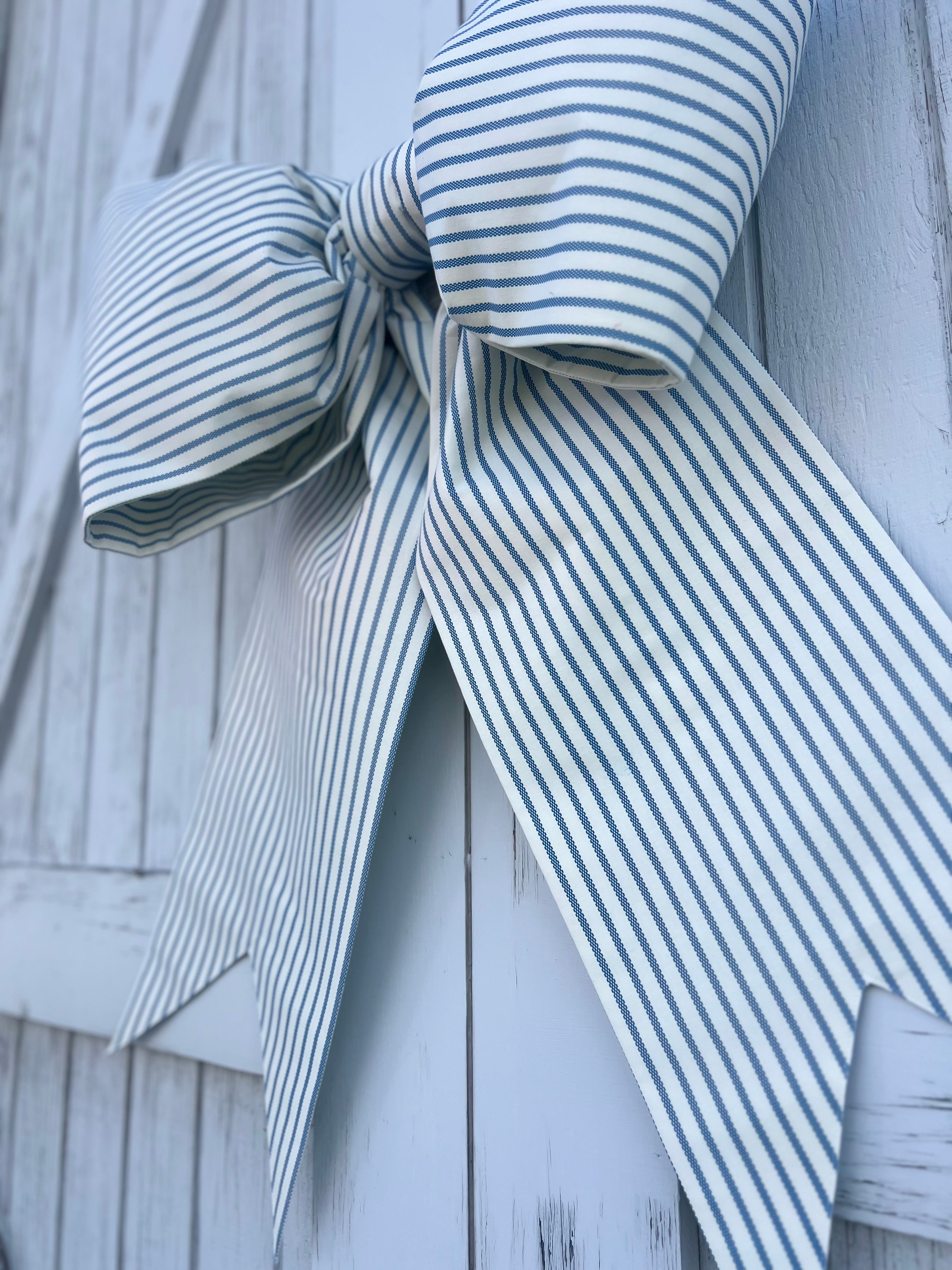 Fox Blue Stripe Bow
