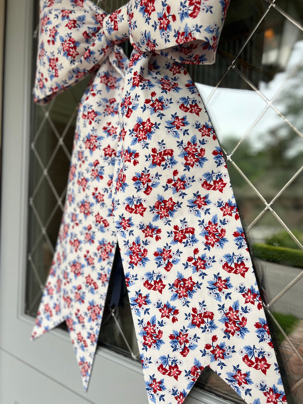 Red Floral Bow