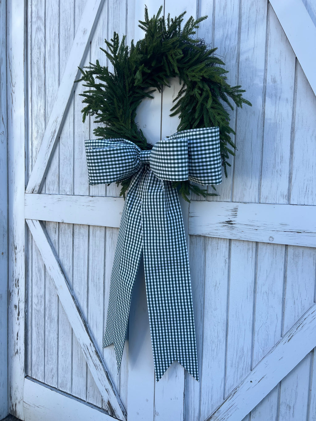 Green Buffalo Check Bow