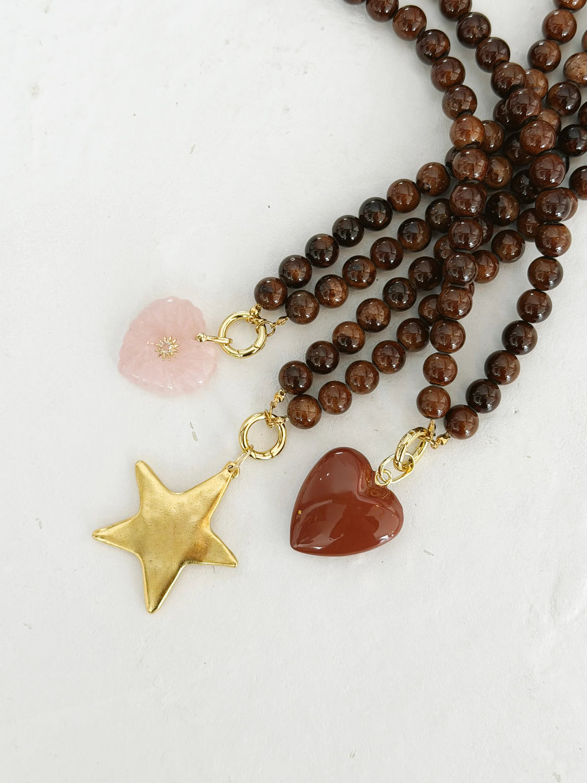 The Blue Janice Necklace (with Mother of Pearl)