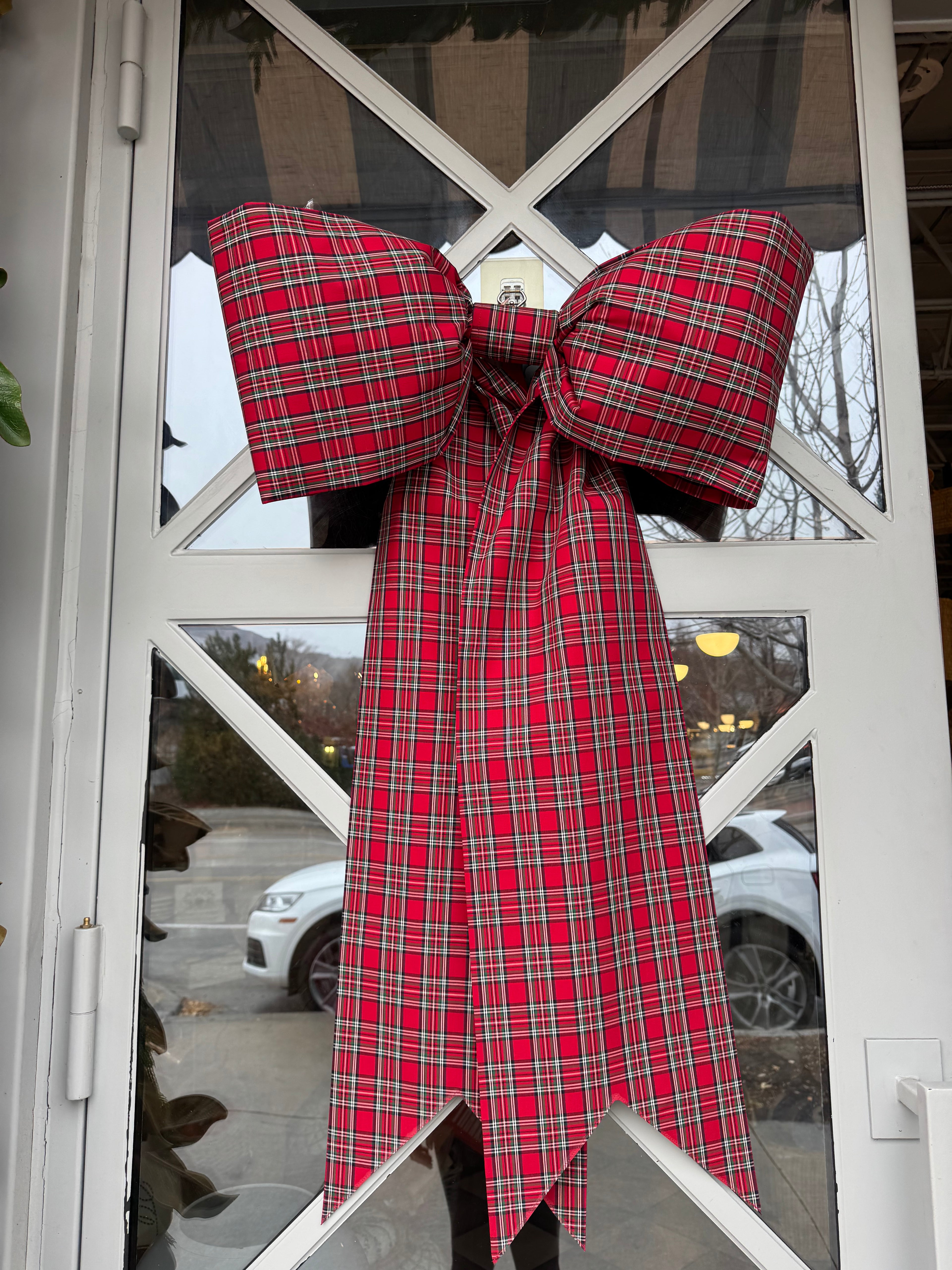 Classic Red Tartan Bow