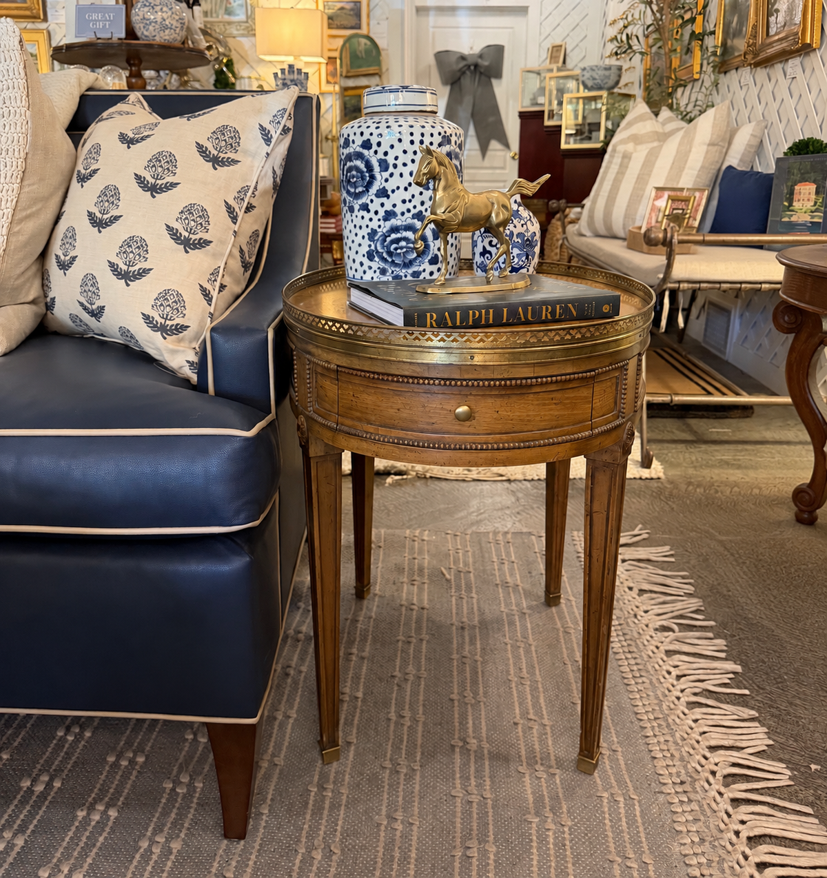 Antique Baker Accent Table