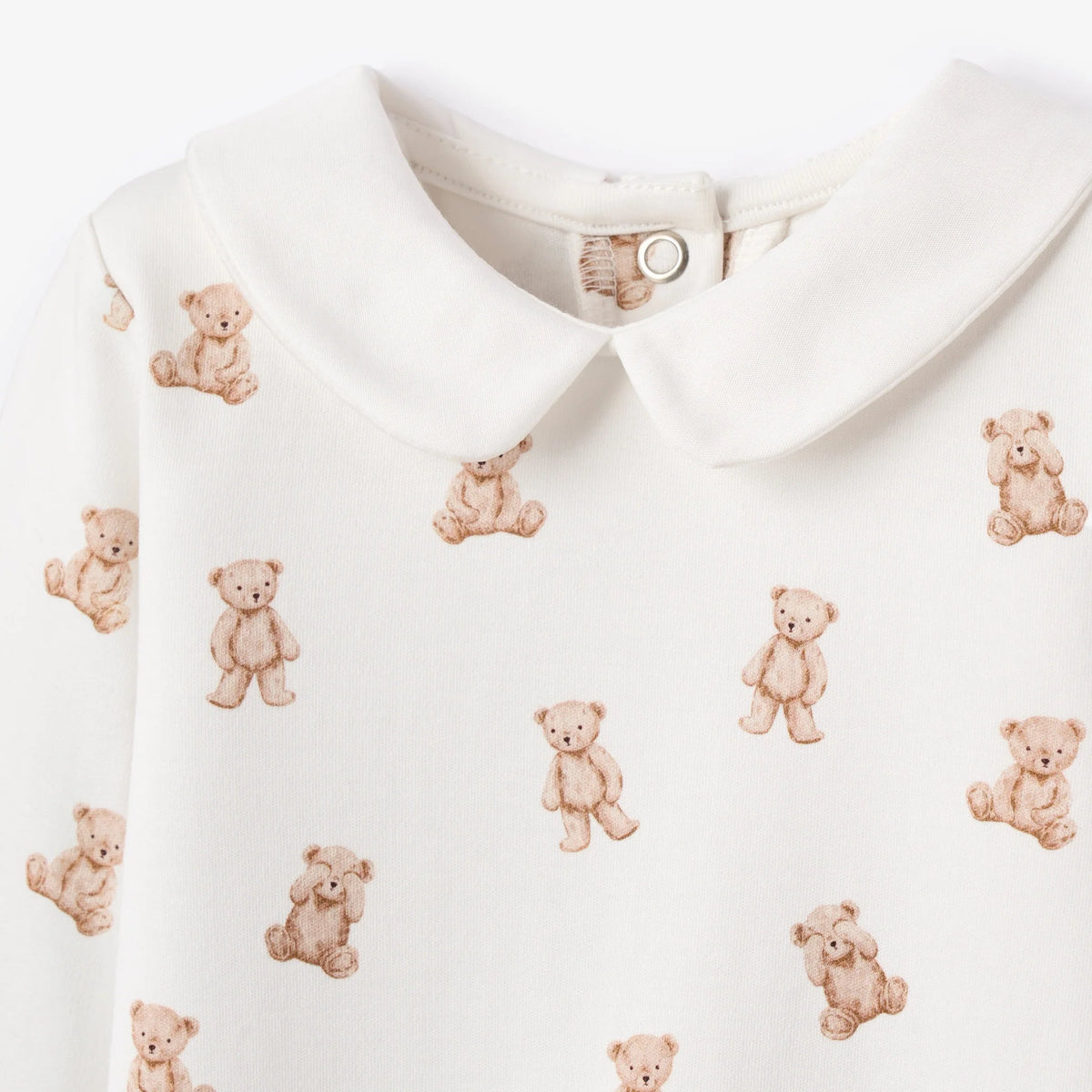 Teddy Bear Double Layered Collar Jumpsuit