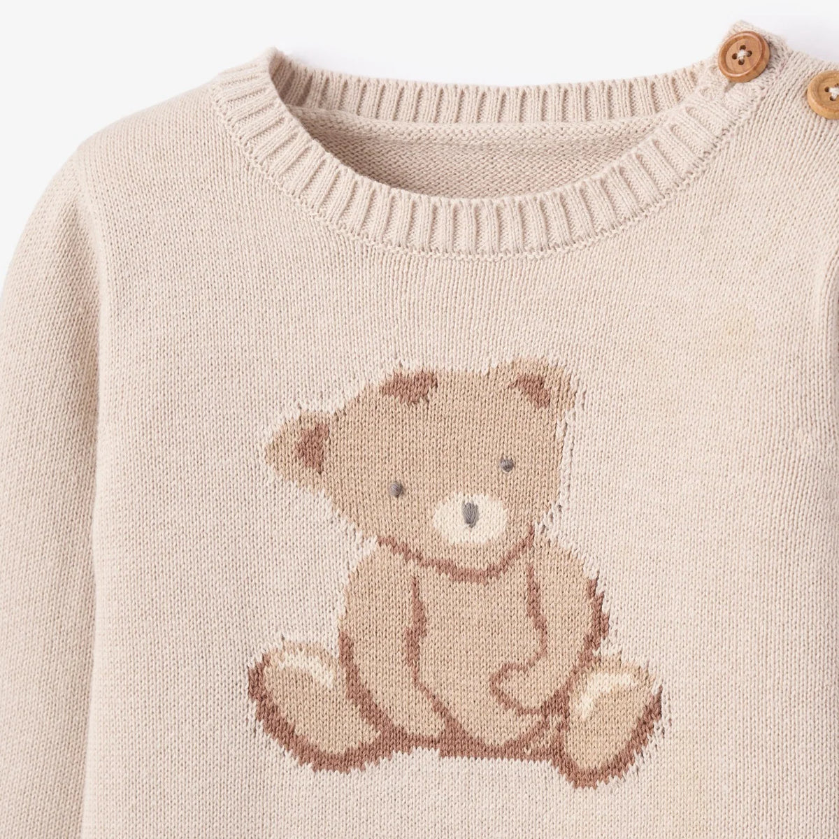 Teddy Bear Knit Baby Jumpsuit