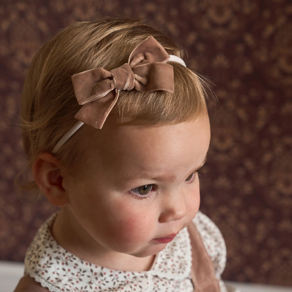 Plaid, Berry, & Velvet Bow Headband Set