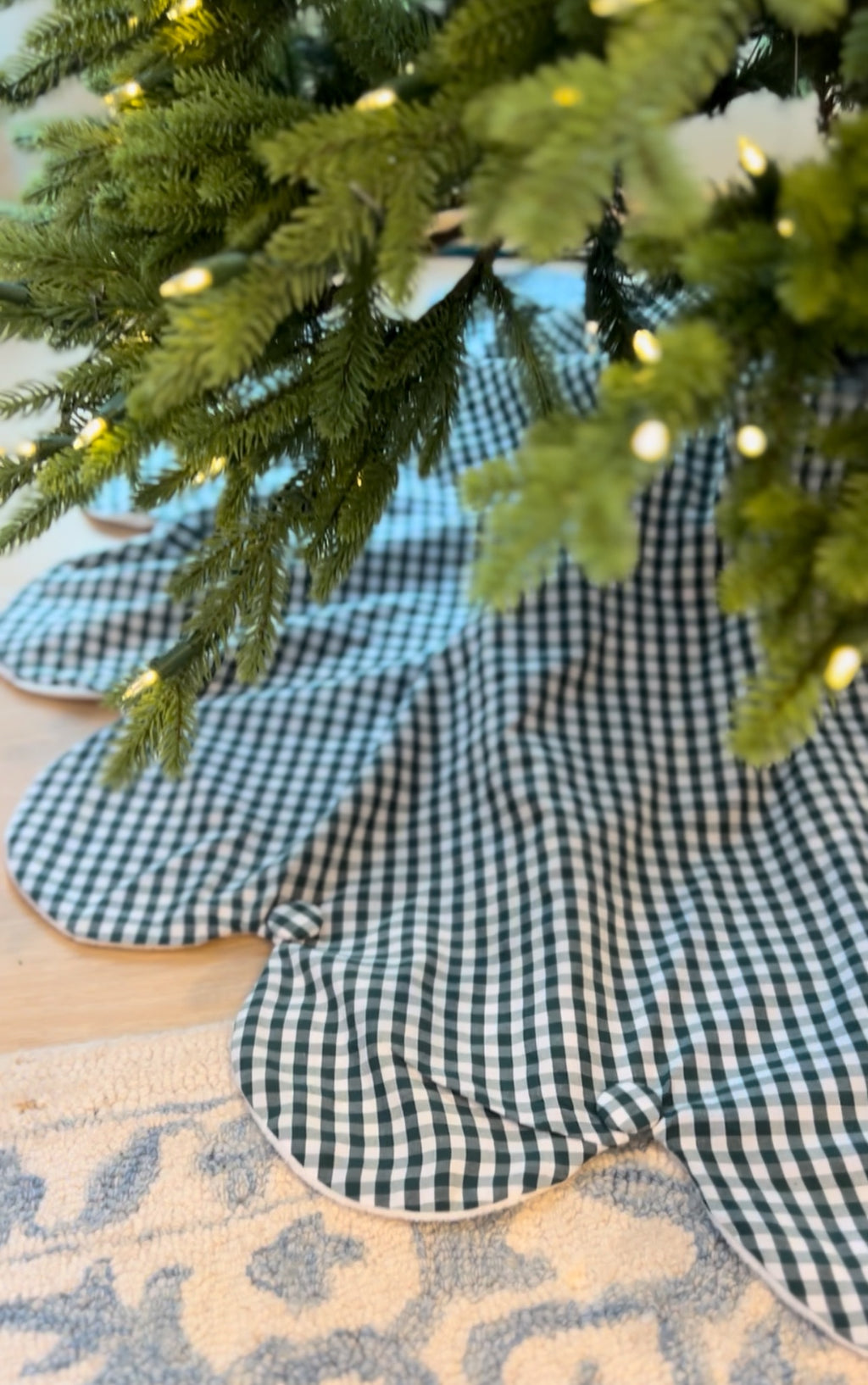 Green Buffalo Check Tree Skirt