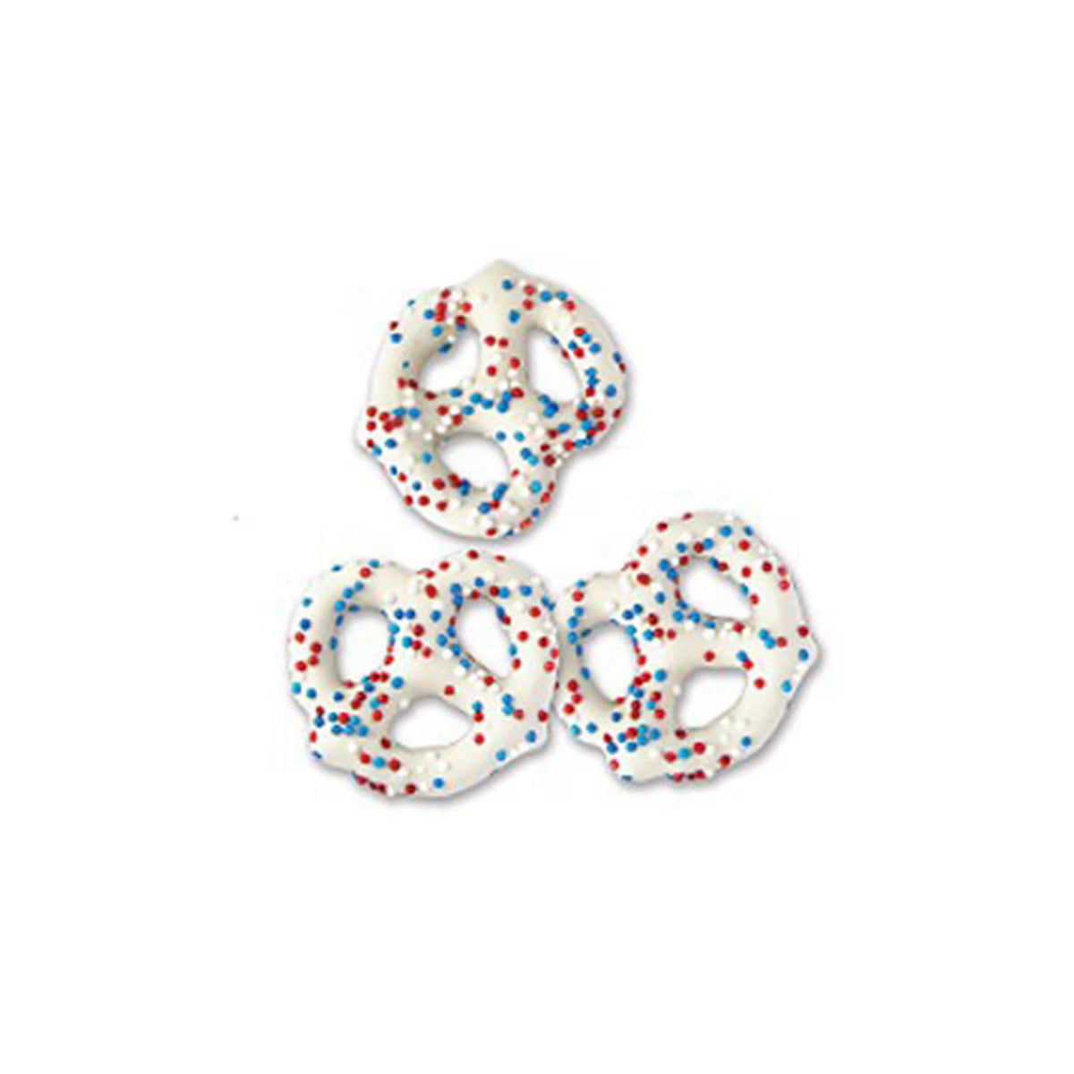 White Patriotic Mini Pretzels