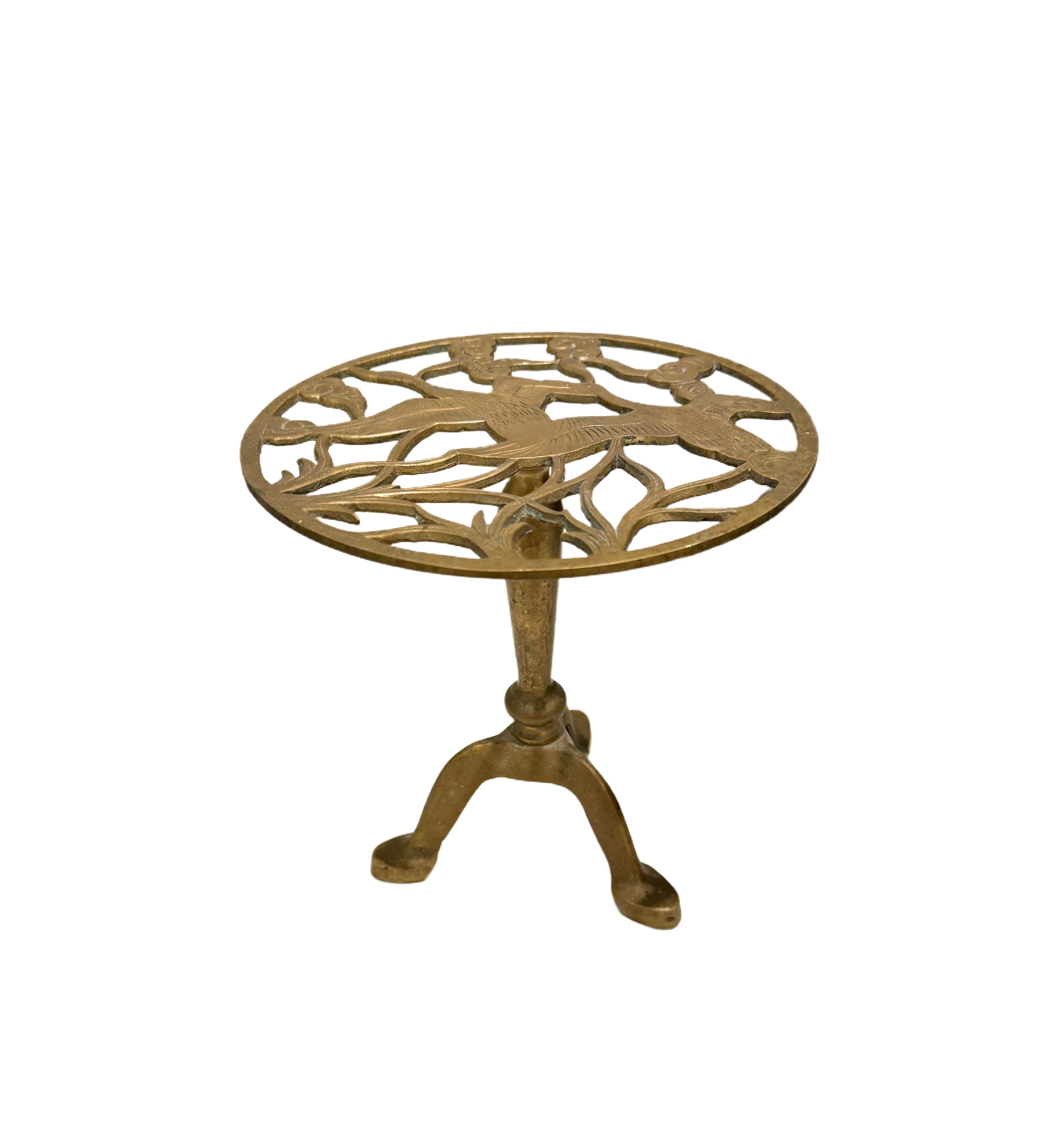 Brass Pedestal Plant Stand
