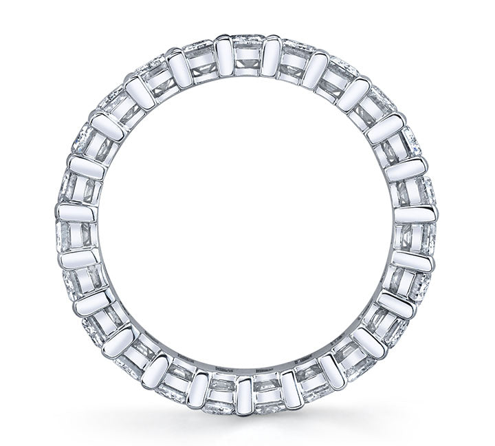 Eternity Emerald Cut Diamond Band | North to South