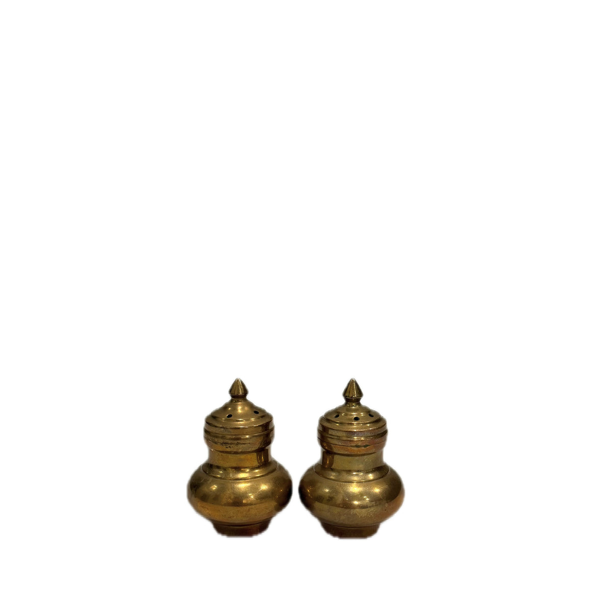 Vintage Brass Salt & Pepper Shakers