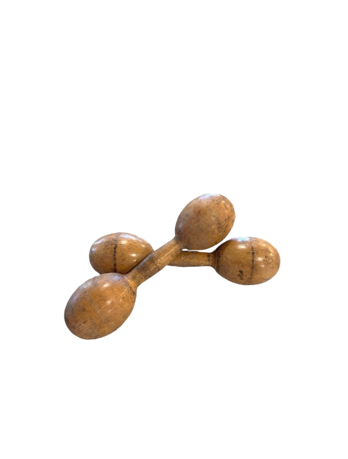 Antique Primitive Wooden Dumbbells